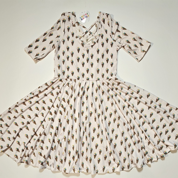 Dot Dot Smile Other - Dot Dot Smile Ballerina Twirl Dress Ice Cream Cones Size 11